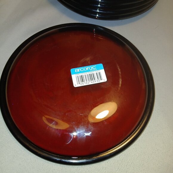 Arcoroc France Ruby Cocoon Dessert Plate NEW 6 Plates Tagged 7" Discontinued - Picture 4 of 12